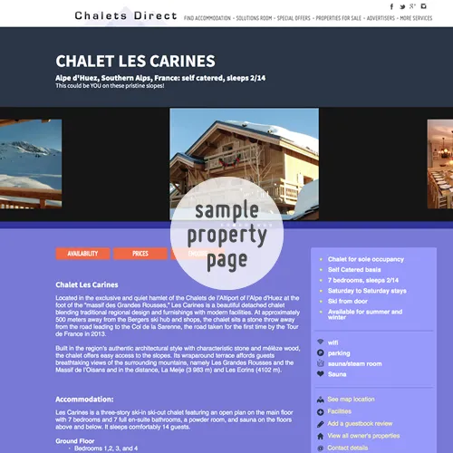 Ski resort landscape showcasing property advertising